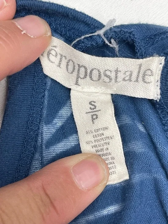 Aeropostale Blue Floral Lace Racerback Tank Top Vintage Y2K - Picture 3 of 3